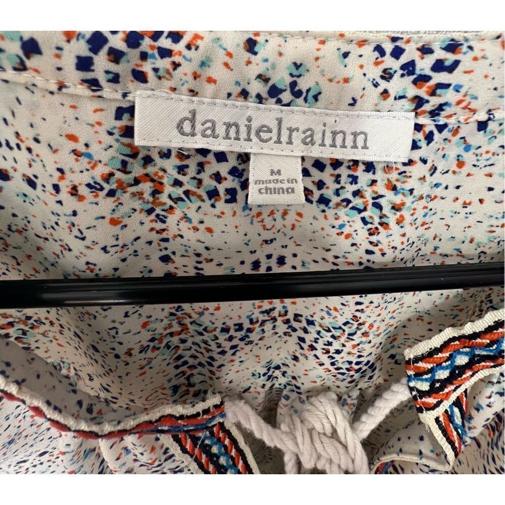 Danielrainn Lightweight Flowy Abstract Pattern Blouse With Rope Detail - Picture 2 of 5